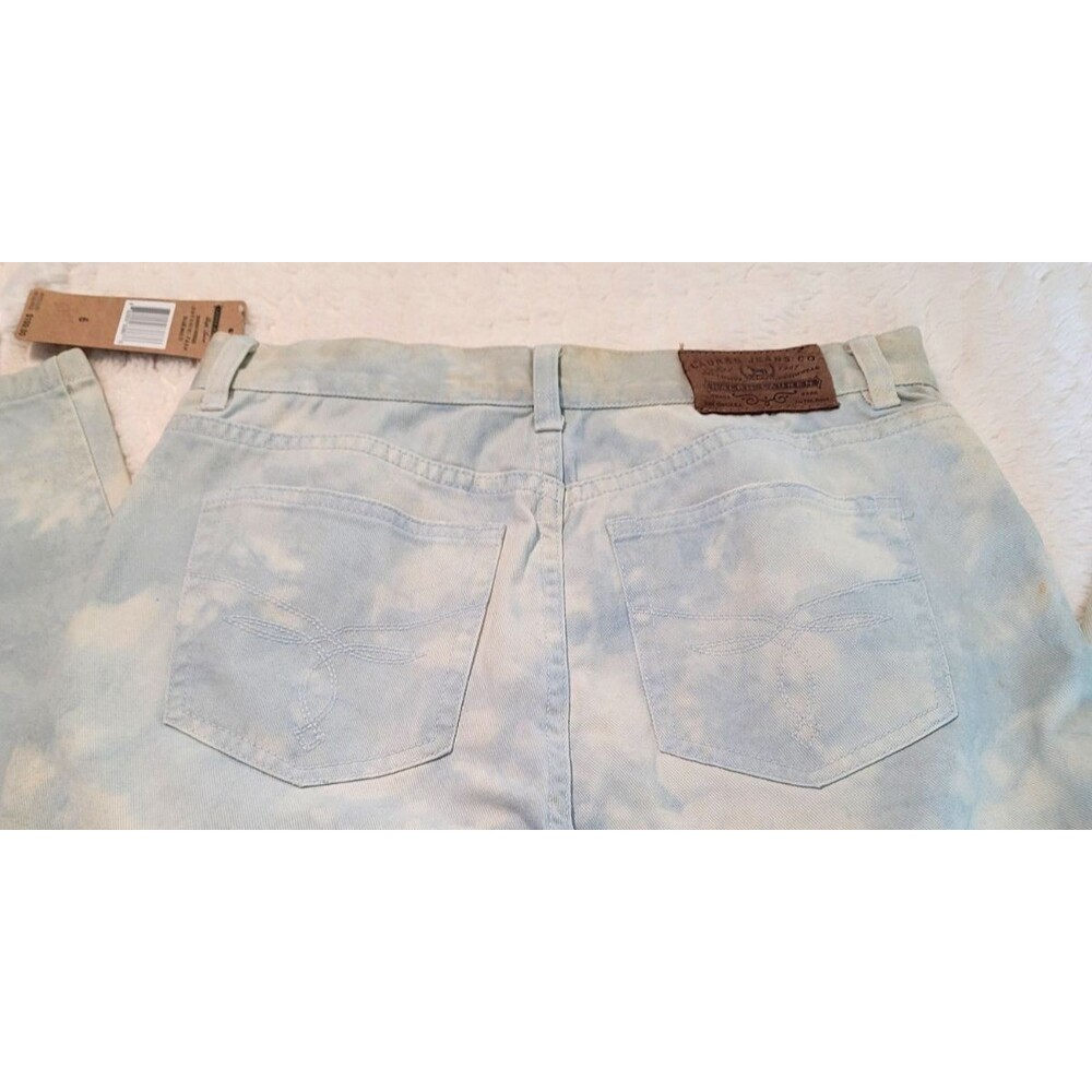 Lauren Jeans Co Ralph Lauren Womens Sz 6 Straight Leg Sky Blue Bleach Dyed Denim - Picture 8 of 12
